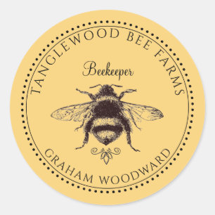 Rustic Honey Bee Apiary Beekeeper Product Labels