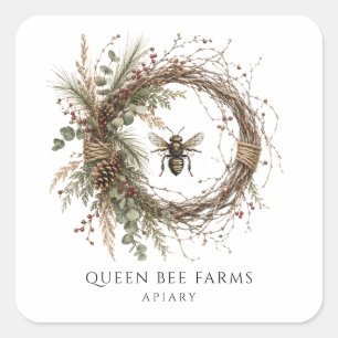 Rustic Honey Bee Apiary Product Labels