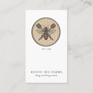Rustic Honey Bee Beekeeper Apiary Business Card