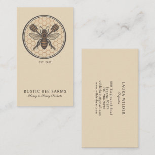 Rustic Honey Bee Beekeeper Apiary Business Card