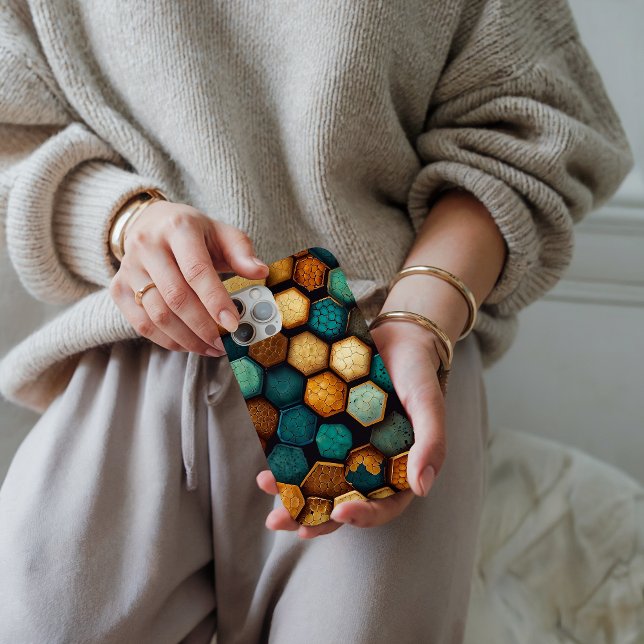 Rustic Honeycomb Textured Abstract Art Case-Mate iPhone Case (Creator Uploaded)