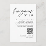 Rustic Honeymoon Wish QR Wishing Well Enclosure Card<br><div class="desc">Say "I do" to a modern wedding! Planning a wedding? You'll need modern calligraphy wedding day signs, wedding table decorations, and minimalist Calligraphy WeddingRustic Honeymoon Fund QR Wishing Well Cards. We offer modern calligraphy styles for all your needs. Order on Zazzle and I'll help you create your personalised design on...</div>