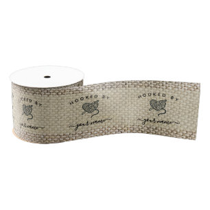Rustic Hooked by Custom cut and sew crochet  Grosgrain Ribbon