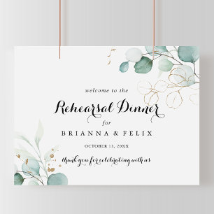 Rustic Horizontal Rehearsal Dinner Welcome Sign