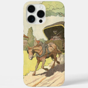 Rustic Horse and Buggy Illustrated iPhone 16 Pro Max Case