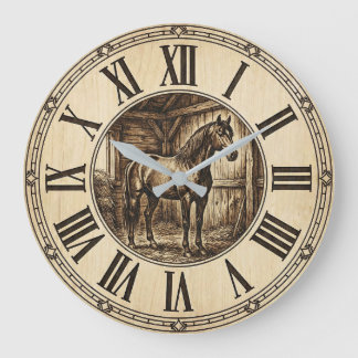 Rustic Horse Barn Wall Clock | Farmhouse Decor 