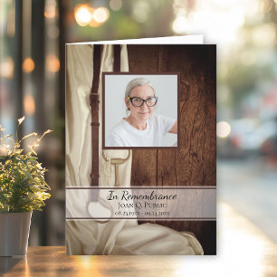 Rustic Horse Bit Satin Western Funeral Service Programme