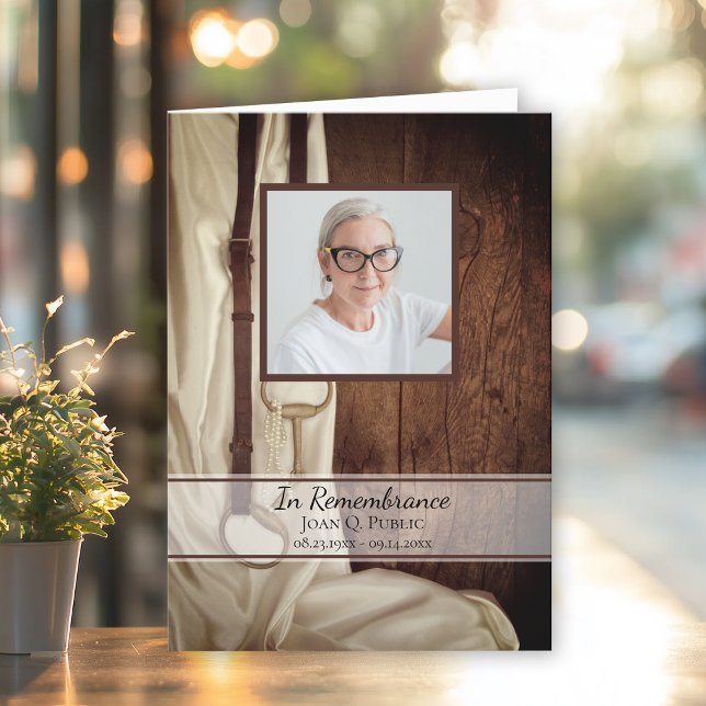 Rustic Horse Bit Satin Western Funeral Service Programme (Creator Uploaded)