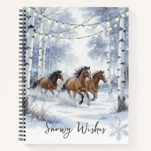 Rustic Horse Christmas Notebook
