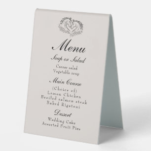Rustic Horse Country Western Elegant Wedding Menu
