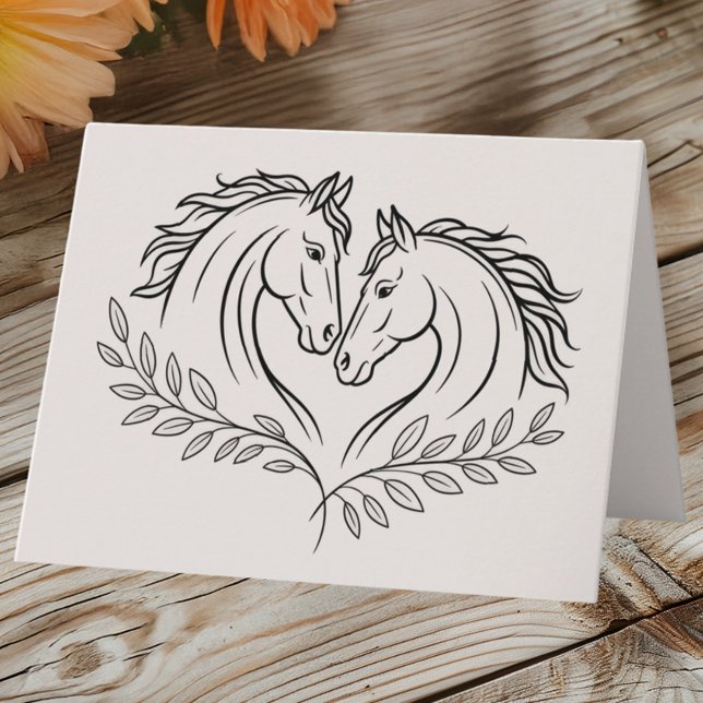 Rustic Horse Country Western Wedding Love  Card (Creator Uploaded)