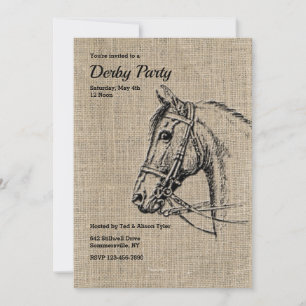 Rustic Horse Derby Party Invitation