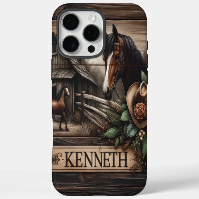 Rustic Horse Farm Sign Case-Mate iPhone Case (Back)