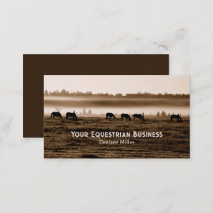 Rustic Horse Farm Vintage Country Business Card