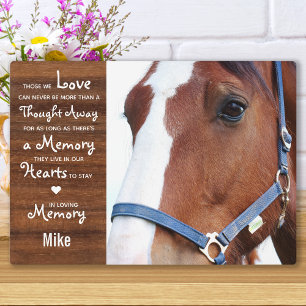 Rustic Horse Memorial Keepsake Plaque