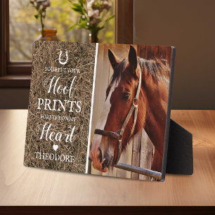 Rustic Horse Memorial - Pet Loss Photo Plaque
