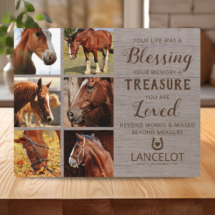 Rustic Horse Memorial Photo Plaque