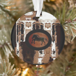 Rustic horse pattern ornament