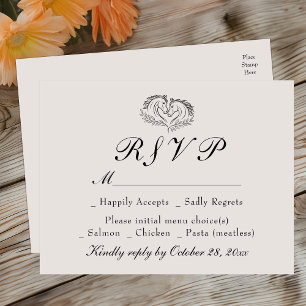 Rustic Horse Western Country Ivory Wedding RSVP Invitation Postcard