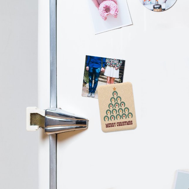 Rustic Horseshoe Christmas Tree Magnet (Creator Uploaded)
