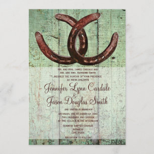 Rustic Horseshoes Country Style Wedding Invitation