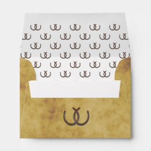 Rustic Horseshoes Distressed BG A6 6x4 Envelopes