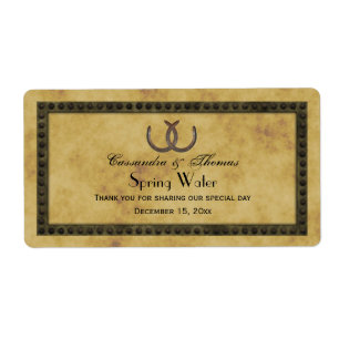 Rustic Horseshoes Frm Distressed BG Water Label