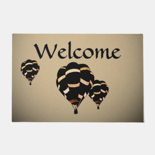 Rustic Hot Air Balloons Doormat
