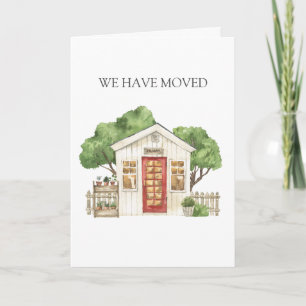 Rustic House Red Door Farmhouse We Have Moved Card