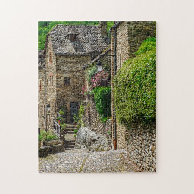 Rustic Houses Buildings Belcastel France Travel Jigsaw Puzzle (Vertical)