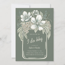 Rustic I Do BBQ Couples Shower Invitation