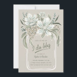 Rustic I Do BBQ Couples Wedding Shower Invitation<br><div class="desc">This elegant bbq party invitation features a hand drawn floral mason jar design perfect for your rustic engagement party,  backyard couples shower,  casual stock the bar party,  bbq rehearsal dinner,  or country chic bridal shower. The elegant wildflower invitation template is perfect for a casual but chic wedding event.</div>