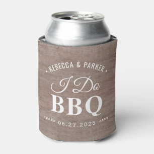 Rustic I Do BBQ Party Favours Can Cooler