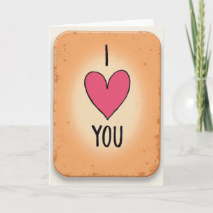Rustic I Love You Romantic Card