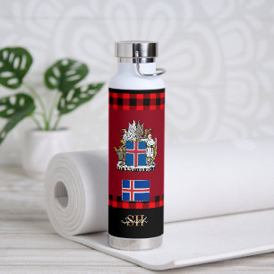 Rustic Iceland Vacuum Insulated, Icelandic Flag Water Bottle