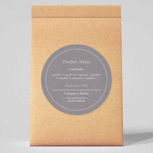 Rustic Ingredient List Product Label Sticker