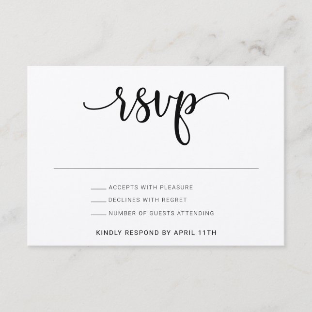 Rustic Invitation Insert RSVP (Front)