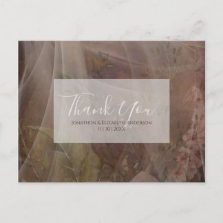 Rustic Iron and Lace Wedding Elegant Floral Postcard