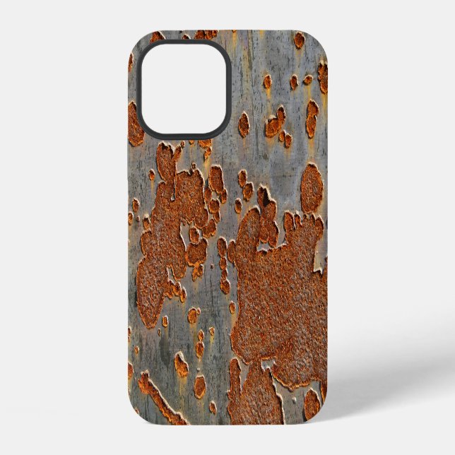 Rustic Iron: Yellow Mottled. iPhone Case (Back)