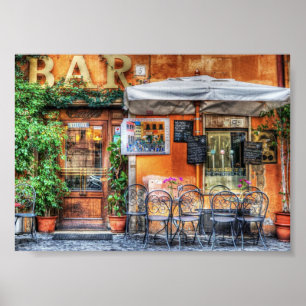 Rustic Italian Bar Poster
