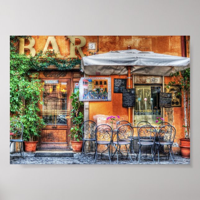 Rustic Italian Bar Poster (Front)