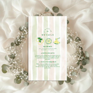 Rustic Italian Food Wedding Watercolor Enclosure Card