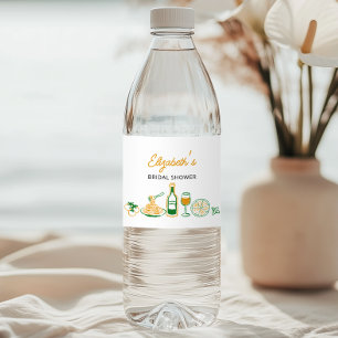 Rustic Italian Hand Drawn Water Bottle Label