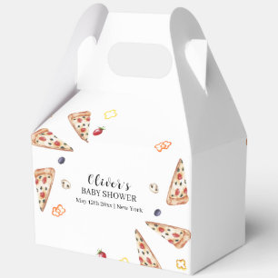 Rustic Italian Slice Pizza Baby Shower Favour Box