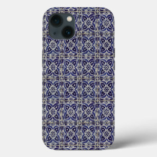Rustic Italian Tiles Azulejo Blue White Geometric iPhone 13 Case