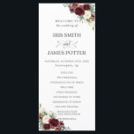 Rustic Ivory Burgundy Floral Wedding Program Programme<br><div class="desc">Designed to co-ordinate with our Rustic Burgundy wedding collection, this elegant wedding program features a beautiful watercolor burgundy, ivory white roses, hydrangeas, stocks and greenery arrangement. Personalise it with your wedding details easily and quickly, simply press the customise it button to further re-arrange and format the style and placement of...</div>