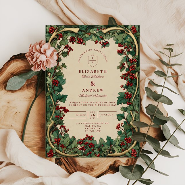 Rustic Ivy Romance Wedding Invitation (Creator Uploaded)