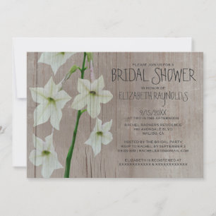 Rustic Jasmine Bridal Shower Invitations