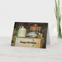 Rustic Jug Duck Decoy Photo Birthday