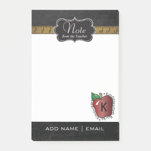 Rustic Kindergarten Grade Teacher   DIY Text Post-it Notes